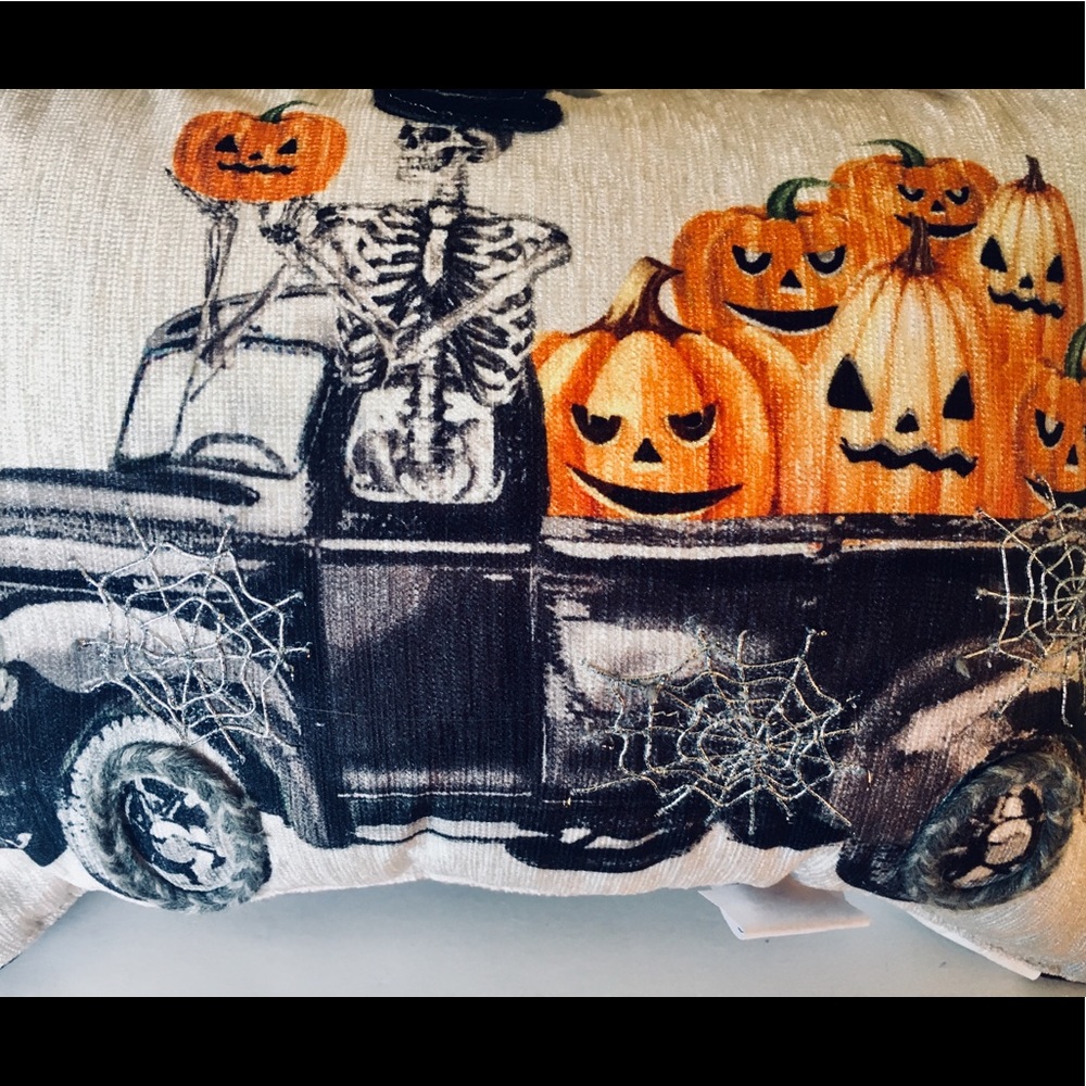 Haunted Truck Skeleton Carrying Evil JOL Pillow